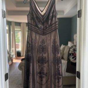 Sheer black cocktail dress